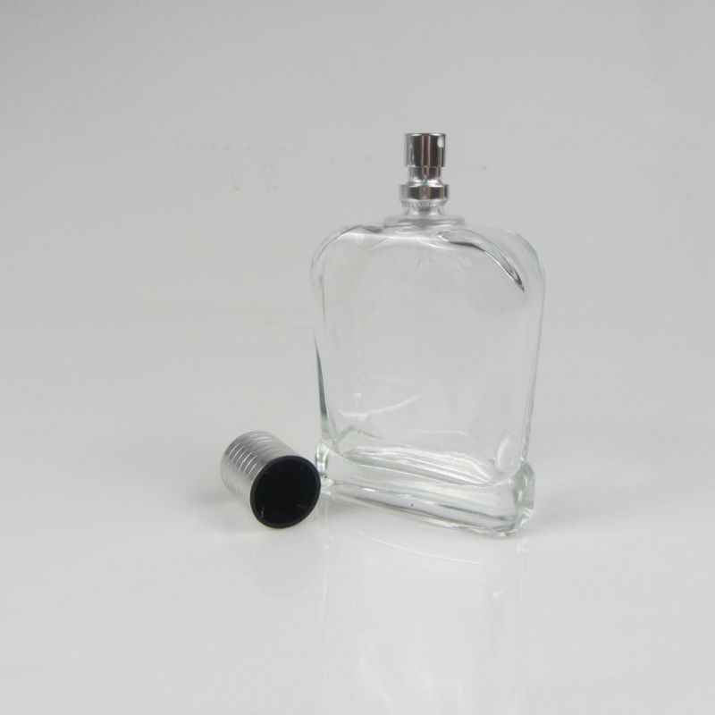 Design 50ml Transparent Luxury Glass Perfume Spray Bottle