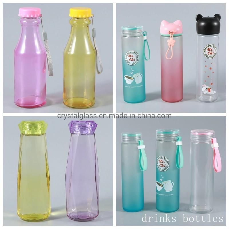 Flat Logo Printing Frosted Juice Beverage Glass Bottle with Aluminum Lid 200ml 250ml 350ml