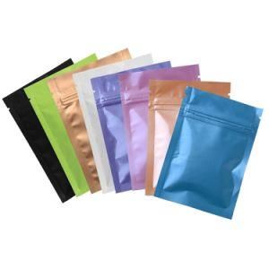 Aluminum 3 Side Seal Pouches Custom Zipper Bag