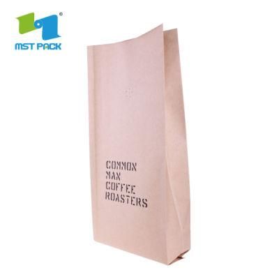 Compostable Custom Printed Kraft Paper Coffee Bag