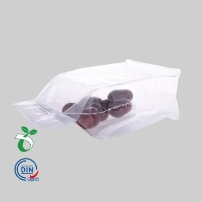 100% Biodegradable Plastic Box Bottom Ziplock Clear Transparent Food Bag