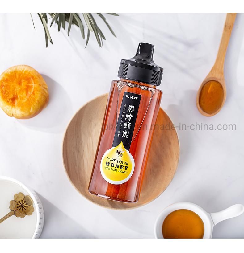 350g Plastic Honey Bottle with Silicone Valve Cap for Packing Honey Syrups