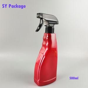 Pet Cosmetic Packaging Red Color Pump 500ml Plastic Trigger Sprayer Bottle for Sanitazer