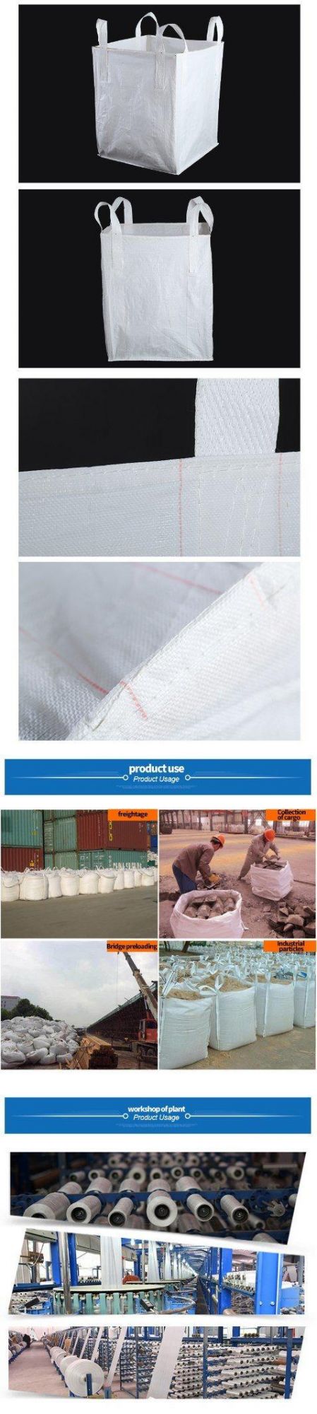 Industry Use PP Jumbo FIBC Bulk Packing Bag Container Jumbo Bag
