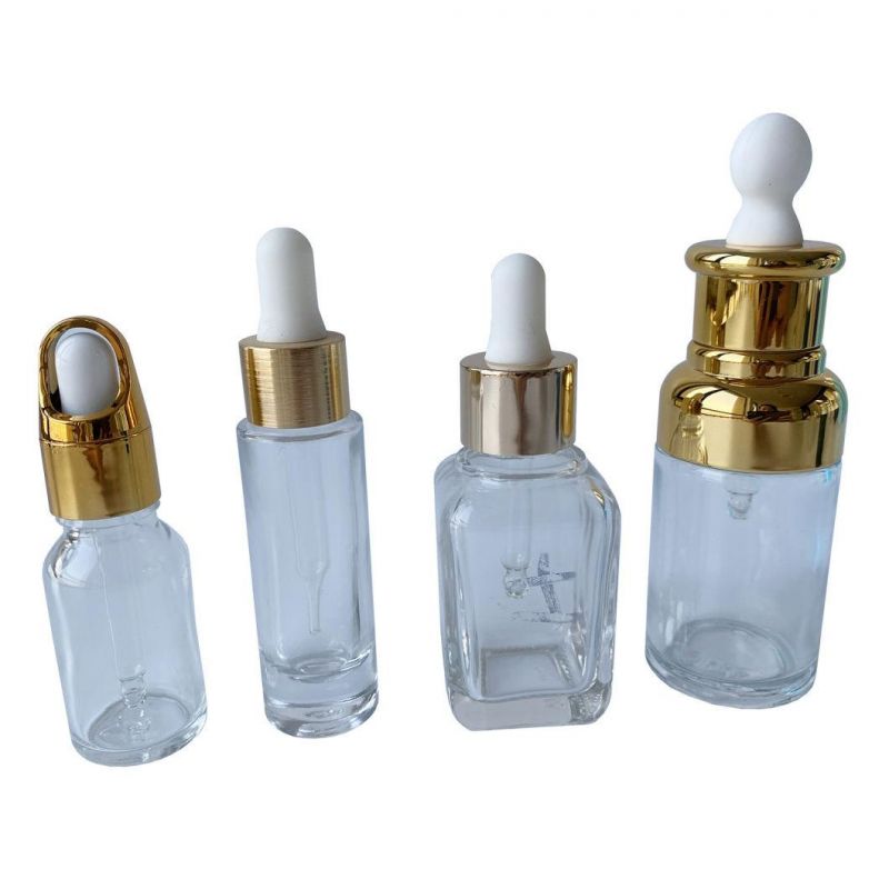 Glass Dropper Custom Flat Shoulder Essential 30ml Glass Bottle with Dropper