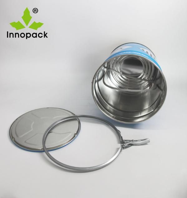 Paint Tin Bucket Sizes 20 Liter Metal Pail with Lock Ring Lid and Metal Handle