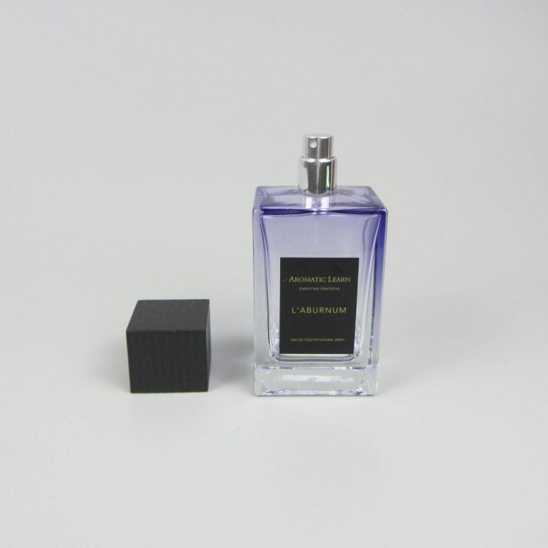 Square Black Empty Luxury Rectangle Crystal Perfume Bottles