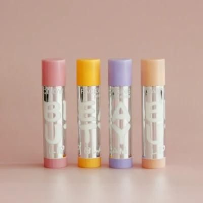 PP Material Lip Balm Tube Custom Round Lipbalm Container Empty Lipstick Packaging