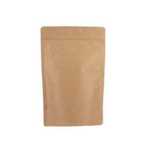 Stock Packaging Window Kraft Paper Mylar Zip Lock Stand up Bags