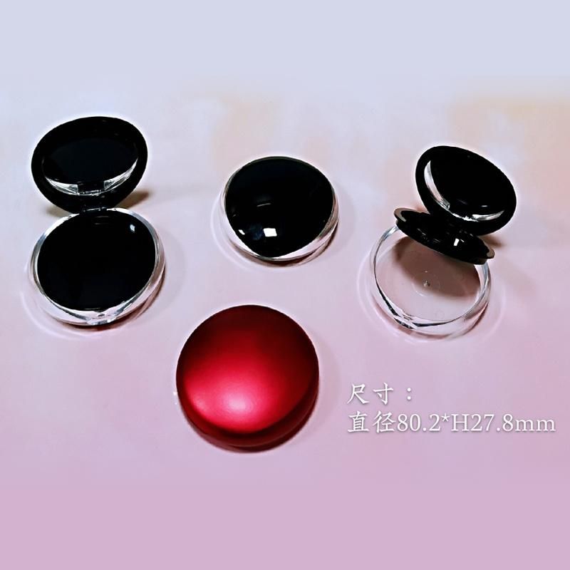 Luxury Empty Compact Powder Case Plastic Container Puff with Mirror for Cosmetic Packaging