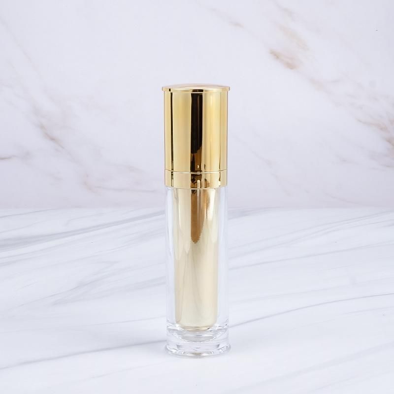 in Stock Gold Silver 30ml 50ml 80ml Korean Style Luxury Cosmetic Packaging Empty Toner Bottle Plastic Lotion Pump Bottles