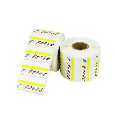 50X25mm Custom Color Semi-Adhesive Removable Label Sticker Thermal Label Rolls