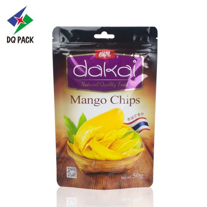 Laminated Aluminum Foil Three Layers Mango Packaging Stand up Pouch with Zipper