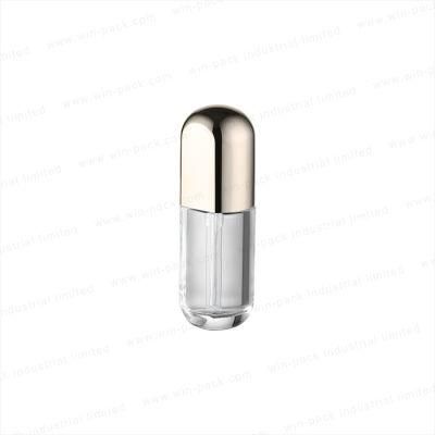 Unique Shape One Side Flat Glass Bottle for Body Lotion Custom Pink Color with Golden Cap