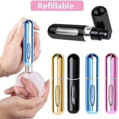 5ml 8ml Luxury Empty Refillable Aluminum Glass Atomizer Mini Fine Mist Spray Perfume Bottle