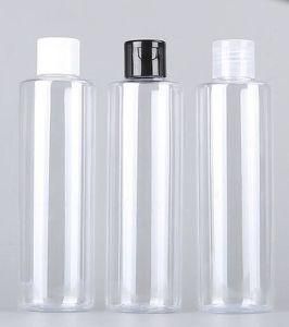 250ml Cylinder Round Plastic Pet Bottle with Flip Cap