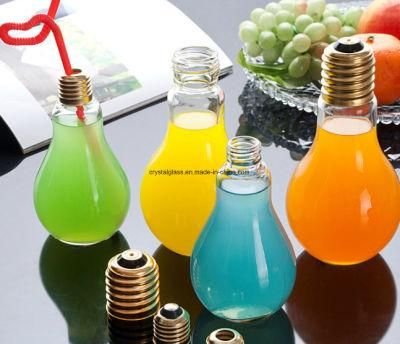 Bulb Shape Beverage Wine Glass Bottle Drinking Glassware