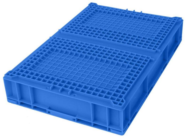 HP6a Plastic Turnover Logistics Container Box HP Standard Auto Parts Logistic Box Durable Opaque Plastic Storage Boxes