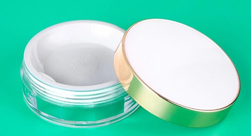 Wholesale Customized Makeup Packaging Round Plastic Empty Loose Powder Jar Cosmetic Case