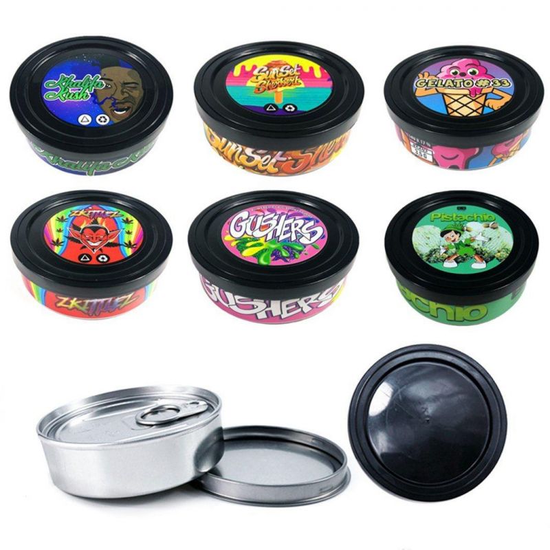 Press It in Cans Self Seal Tins with Black Lids Bulk Small Tin Ring Pull Can