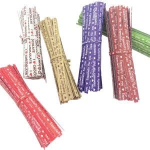 Custom Printed Environmentally Friendly Colored Bread Paper Twist Ties