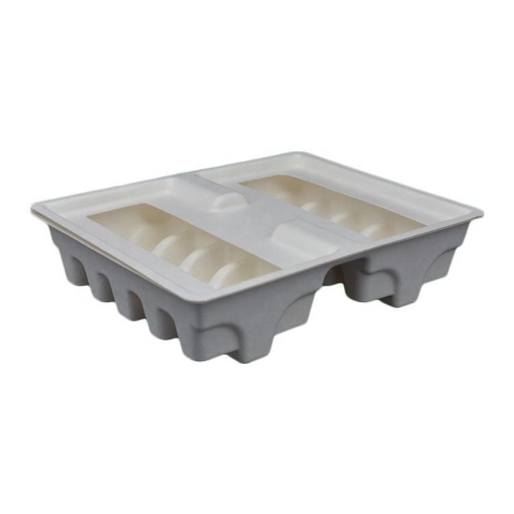 Custom Molded Paper Pulp Inner Packaging Box, Sugarcane Bagasse Box