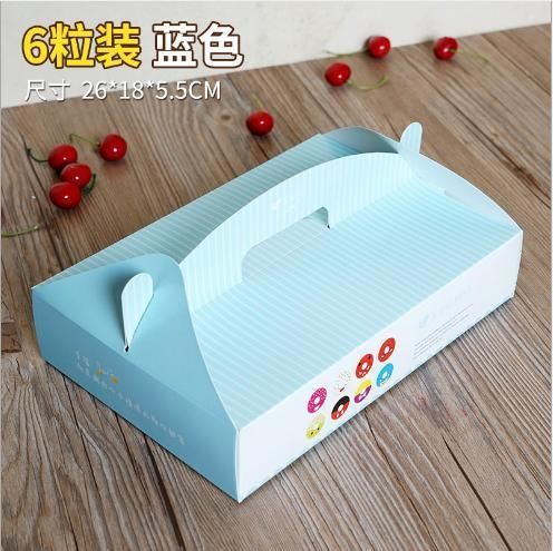 Wholesale Customized Color Printing 4 PCS 6 PCS Donut Paper Package Print Egg Tart Pastry Cake Packing Custom Printed Donut Cardboard Boxes Baking Packaging