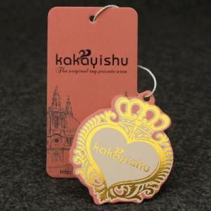 Rose Gold Foil Printing Cardboard Hang Tags Custom Luxury Paper UV Hangtags for Clothing