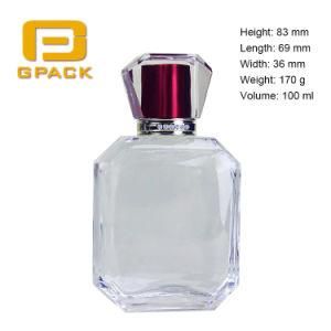 Octagon Shape Perfume Bottle Customize Red Blue Black Green Colored Perfume Cologne Bottle Decorative Scent Bottle Small Glass Bottles with Lid