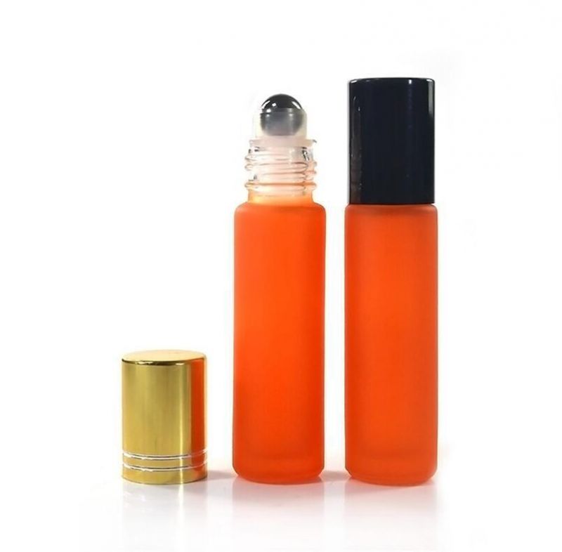 10ml Roll on Glass Bottle with Glass/Metal Ball for Perfume Essential Oil Amber/Pink/Blue/Green/Glass Roller Bottle Sample