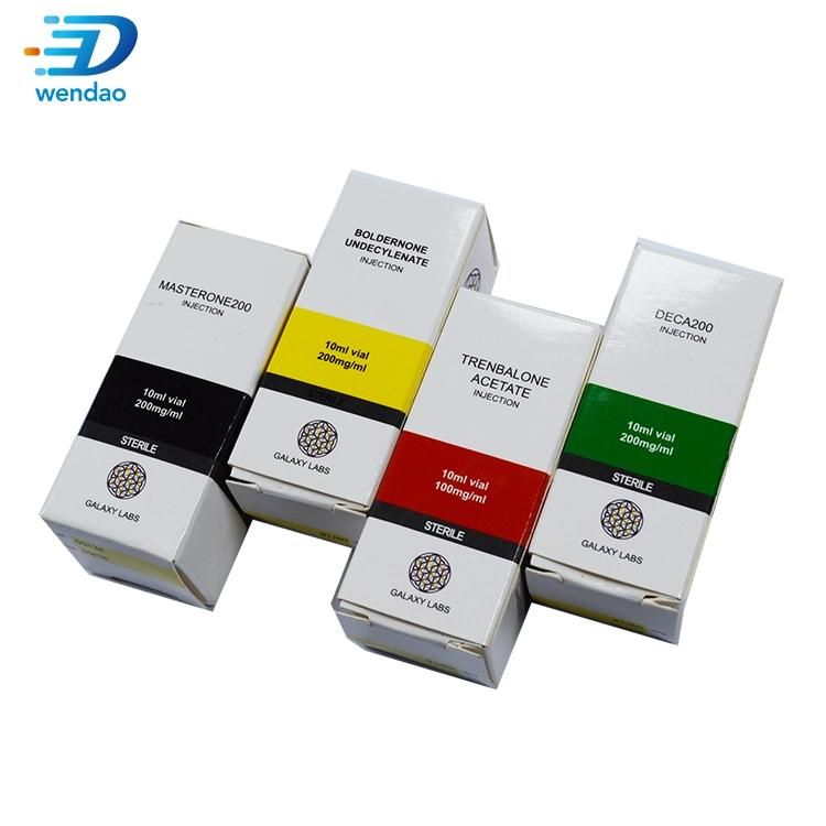 Free Design Custom Printing with Holographic Logo Pharma Labs Steroid Packaging 10ml Vial Box