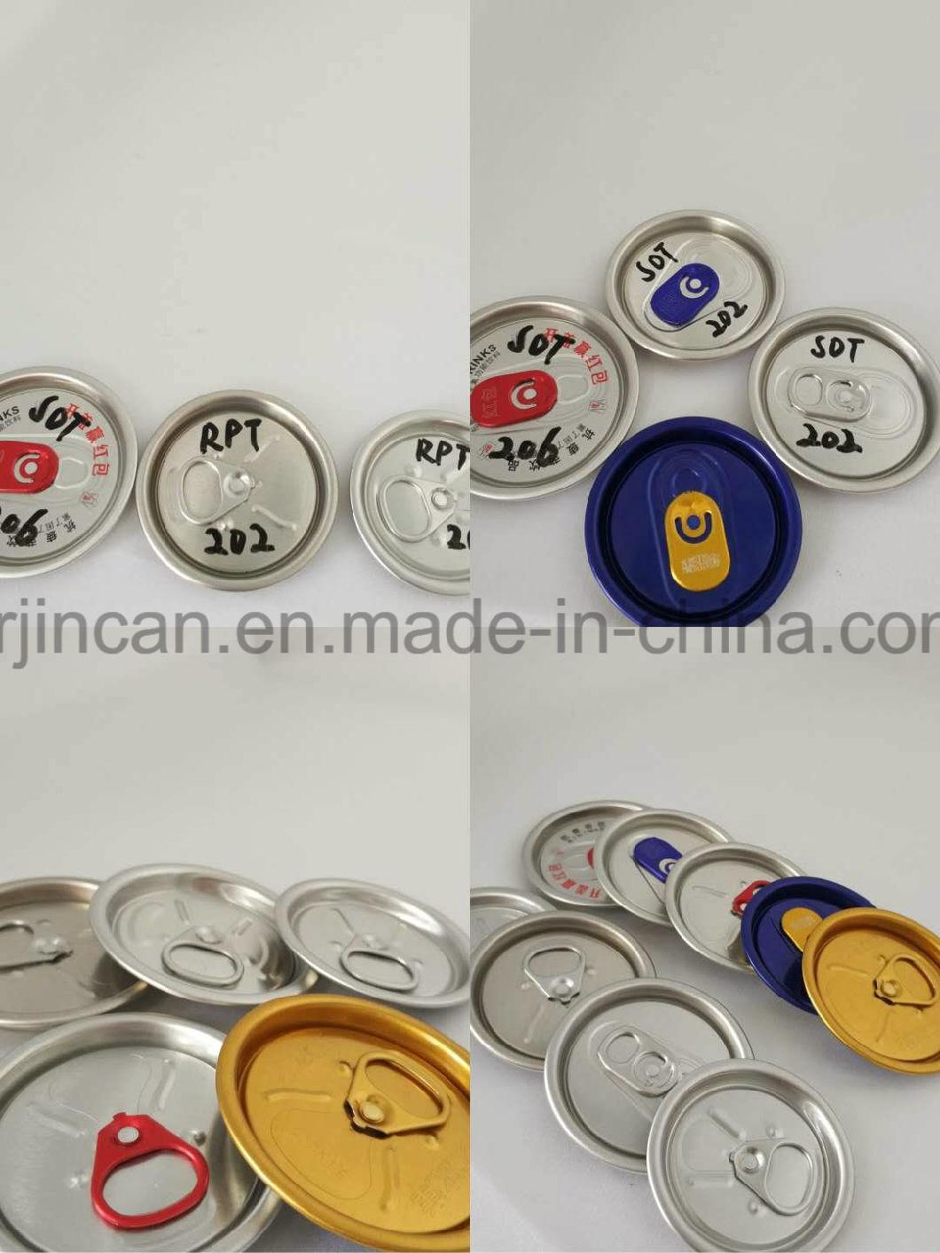 Aluminium Disposable Beverage/Beer Cans Silver Skin with Lids