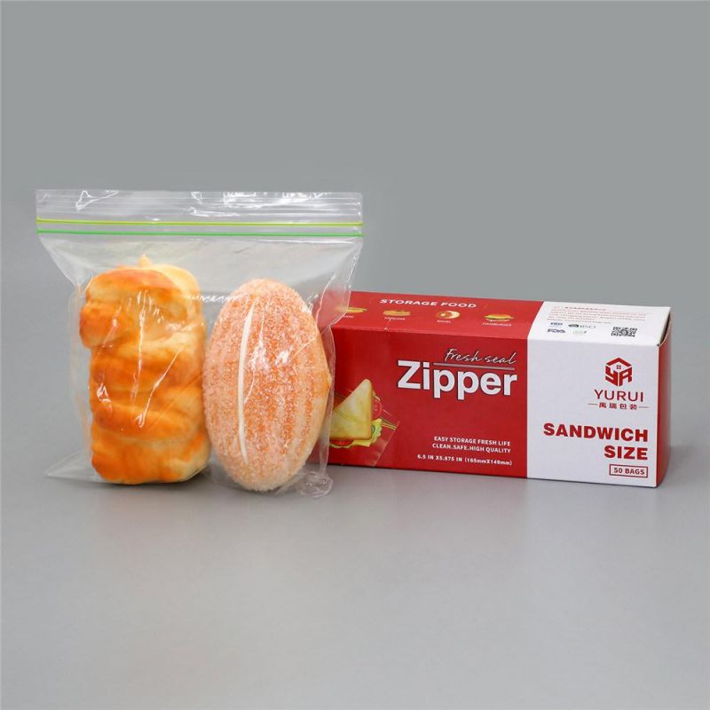 LDPE Transparent Sandwich Size Zip Lock Packaging Bags