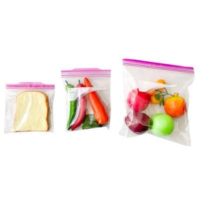 Sandwich Size Zipper Bag Food Packaging LDPE Zip Lock Bag Reusable