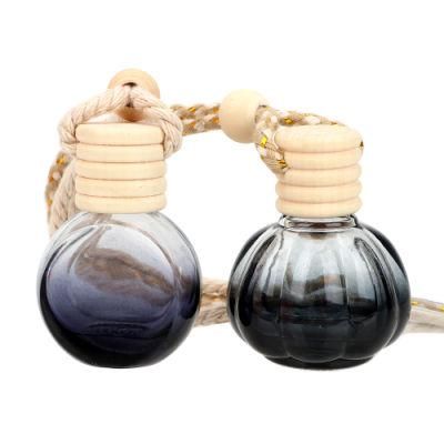 Car Pendant Hanging Perfume Glass Bottle Essential Oil Diffuser Bottle with Wooden Cap