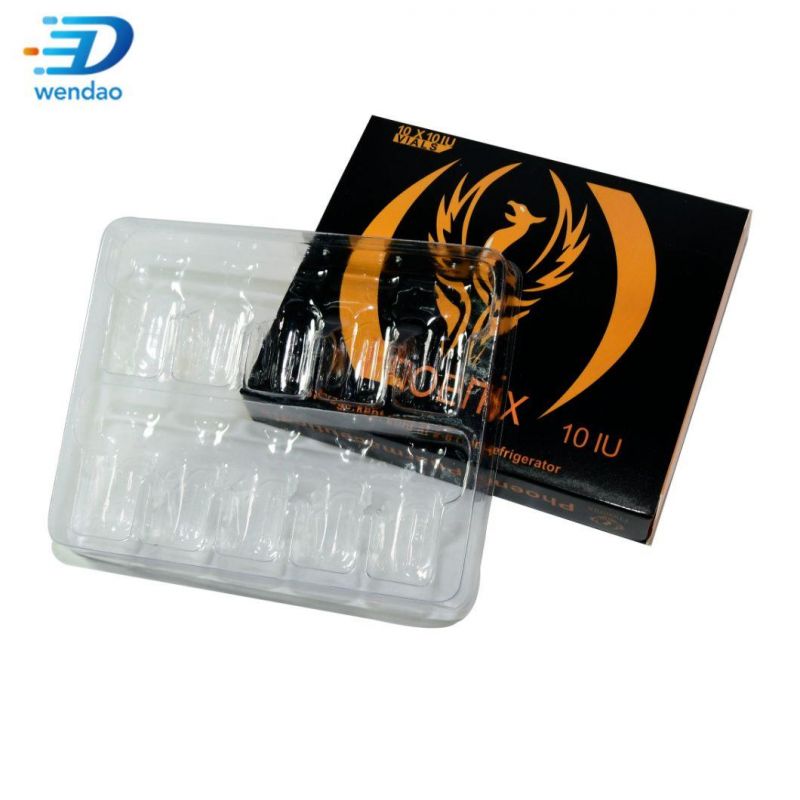 Pet Clear Ampoule Tray for 2ml, 3ml, 5ml, 10ml Vial Plastic Packing Tray Medical Disposable Tray