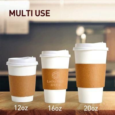 Biodegradable PLA Coffee Disposable Single Wall Double Wall Ripple Wall Paper Cup