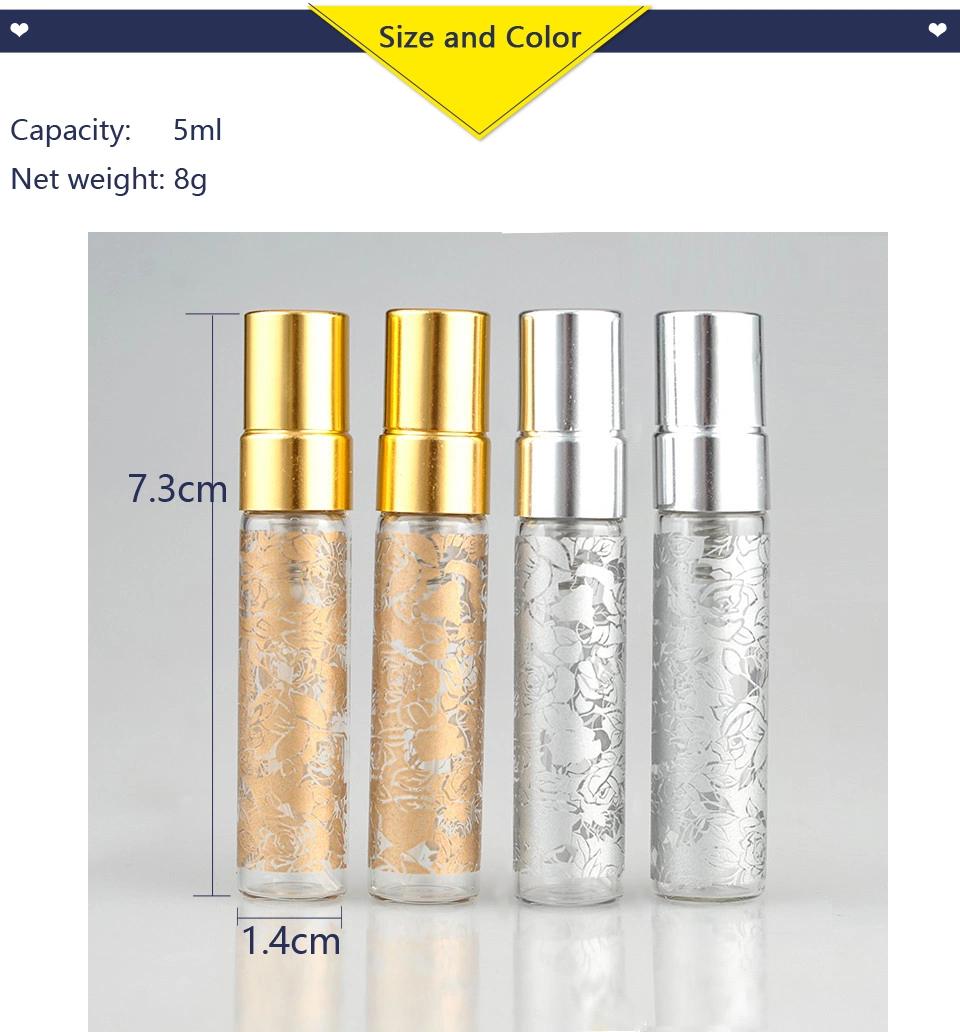 5ml Printing Parfum Travel Spray Bottle for Perfume Portable Empty Cosmetic Containers with Aluminium Spray