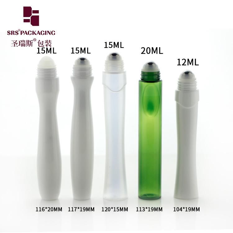 SRS Packaging China Manufacturer High Quality Cosmetic Clear Amber Essential Oil Perfume Bottle & Plastic Eye Serum Steel Roller/Roll On Glass Vial No Leakage