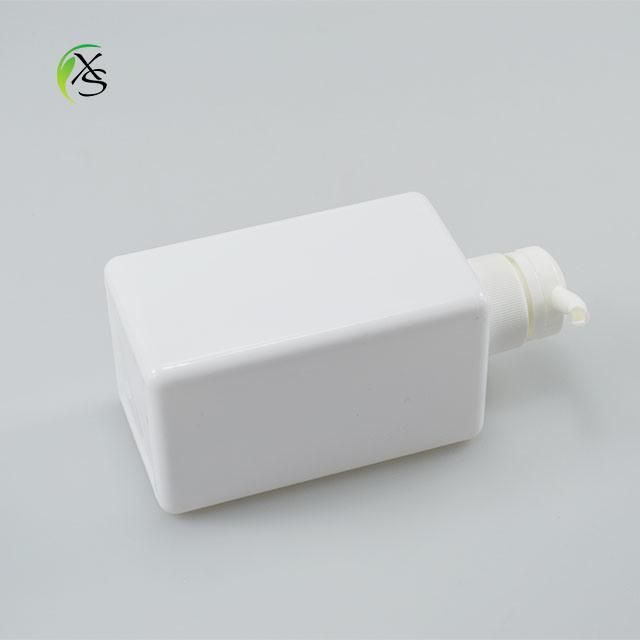 Square Shape PETG Original Color 450ml Lotion Bottle Liquid Soap Shampoo Lotion Pump Bottle