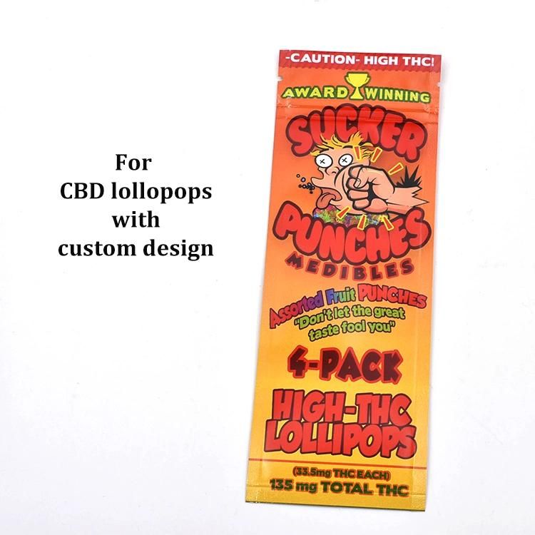 High Quality Lollopops Mylar Bag Packaging with Custom