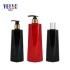 Eco Friendly Pet 500ml 280ml Black and Red Empty Coametic Packaging Hotel Triangle Shampoo Bottle