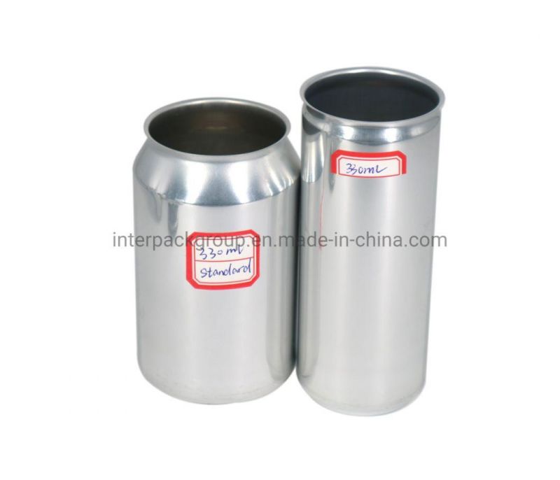 Wholesale Food Grade Empty Customized Aluminium Beverage and Beer Can Lid Can 330ml