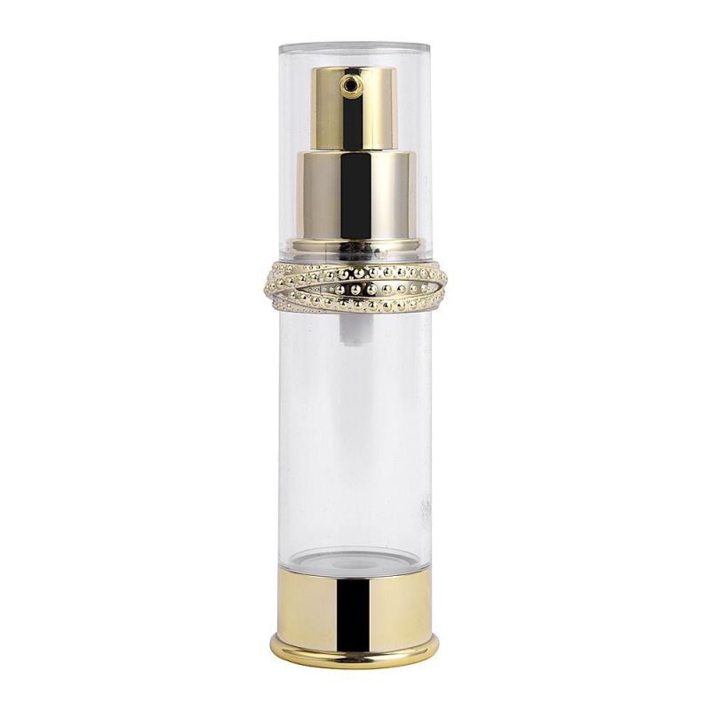 30ml 50ml 60ml Gold Cylinder Cosmetic Airless Bottle