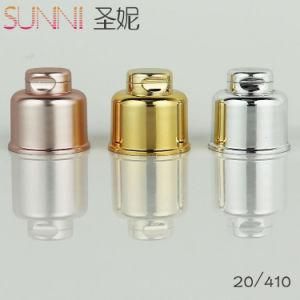 20/410 Top Quality Gold Aluminum Flip Cap, UV Gold Color Plastic Flip Top Cap