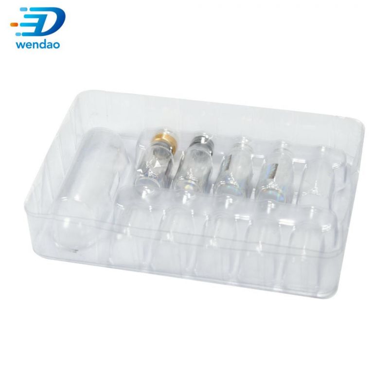 1ml 2ml 5ml PS White Flocking Inner Medical Plastic Packaging Ampoule Blister Vials Trays Medication