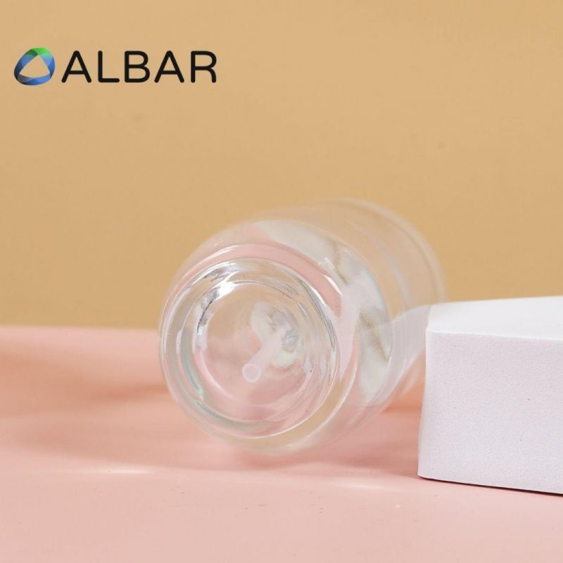 Oval Round Transparent Glass Packing for Cosmetics Skin Care Fragrance