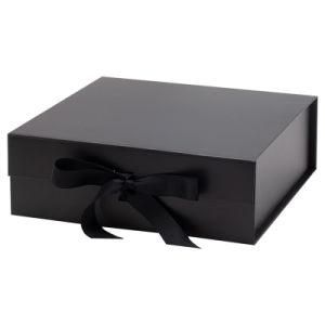 Custom Luxury Large Black Cardboard Paper Garment Clothing Gift Packaging Box