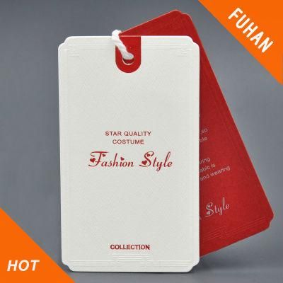 Garment Embossed Printed Swing Tag Paper Hangtag