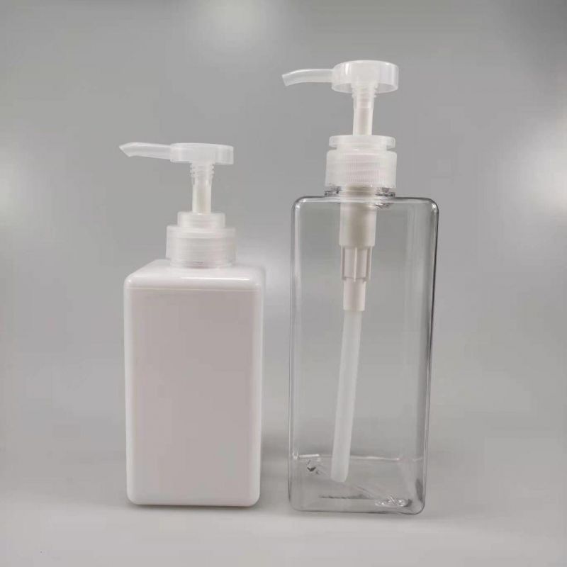 Empty450ml 750ml Pet Plastic Shampoo Wash Lotion Pump Bottle